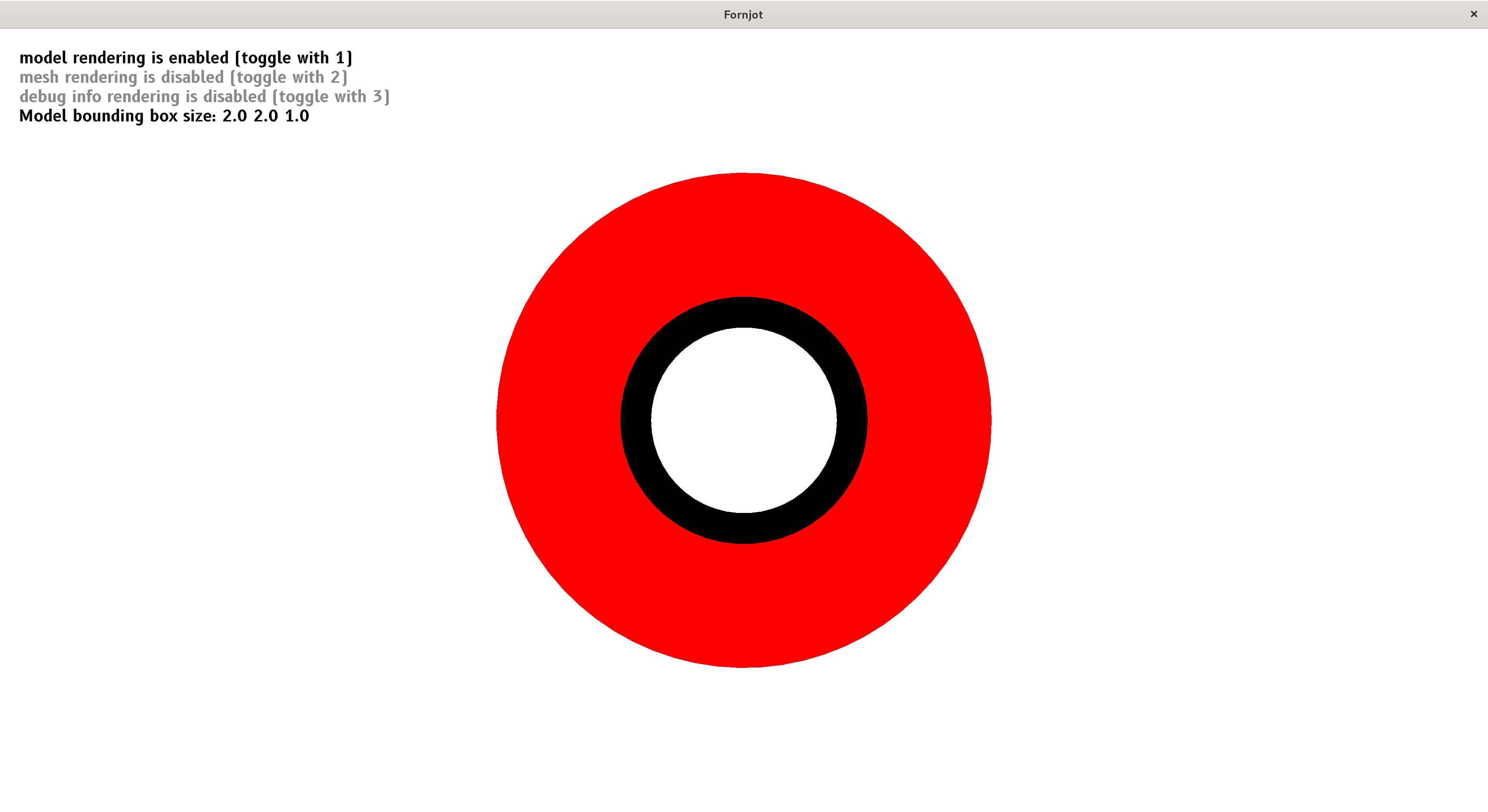 Screenshot of the Fornjot app from version 0.7; nothing that's recognizable as a modern GUI is visible